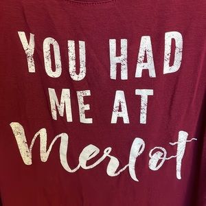 Maurices You Had Me At Merlot Tunic Tee - Size Large